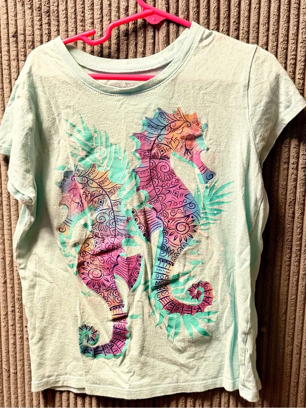 The Children's Place Mint Short-Sleeve Seahorse Graphic Tee